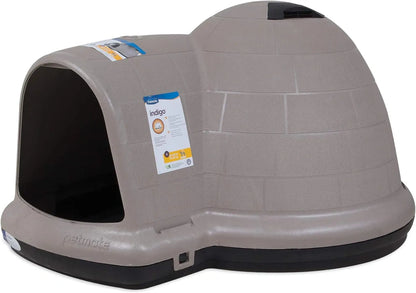 Petmate Indigo Dog House (Igloo Dog House, Made in USA with 90% Recycled Materials, All Weather Protection Pet Shelter) for XL Dogs 90 to 125 pounds, Made in USA