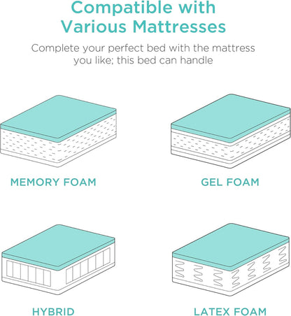 Best Choice Products Ergonomic Twin XL Size Adjustable Bed Frame, Electric Base w/Wireless Remote Control, Nightlight, Massager, 2 USB Ports