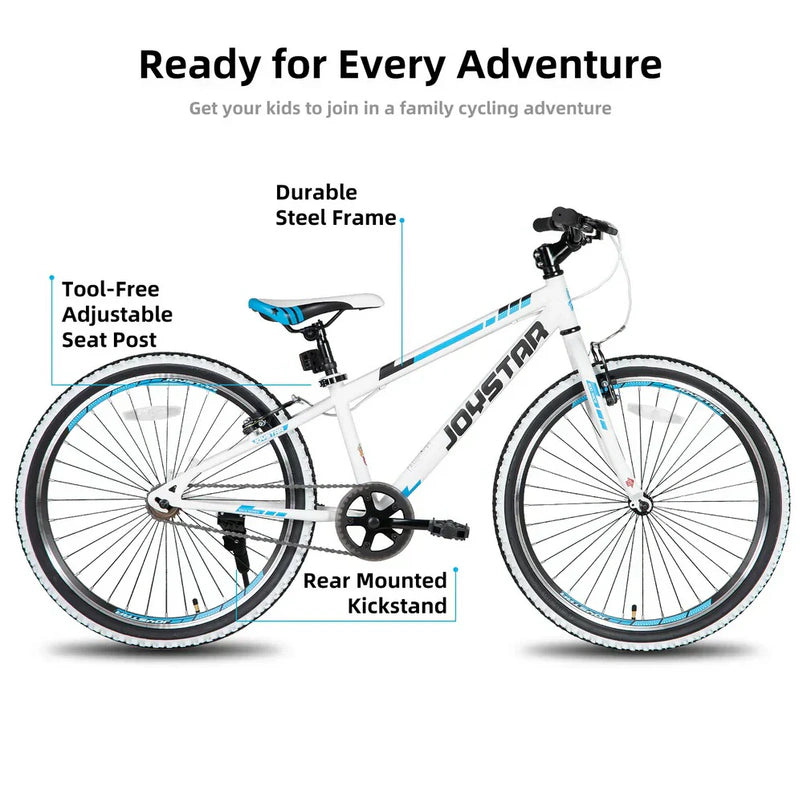 JOYSTAR Lubbock 20" 24" Kids Mountain Bike Single Speed Bicycle