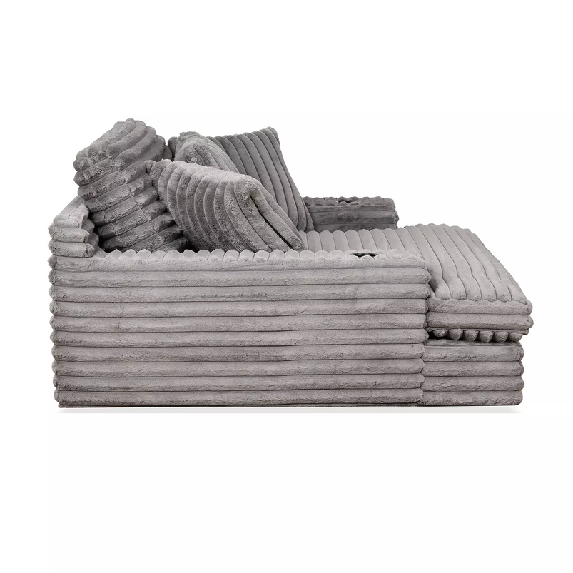 Nestle Chaise Lounge With Dual Cupholders And Charging Ports