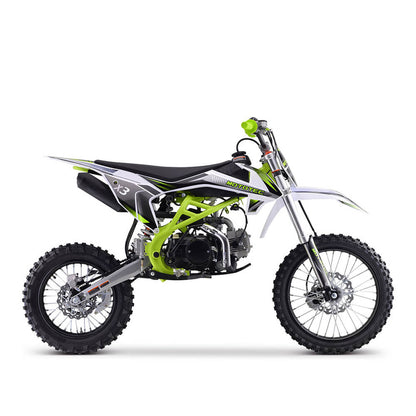 MOTOTEC X3 125CC 4-Stroke Green Gas-Powered Dirt Bike (95731462)