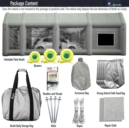 30x20x13Ft Inflatable Paint Booth with Blowers & Air Filter System – Professional Spray Tent