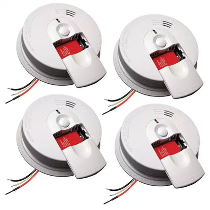Firex 4 Pack Hardwired Smoke Detector with Ionization Sensor