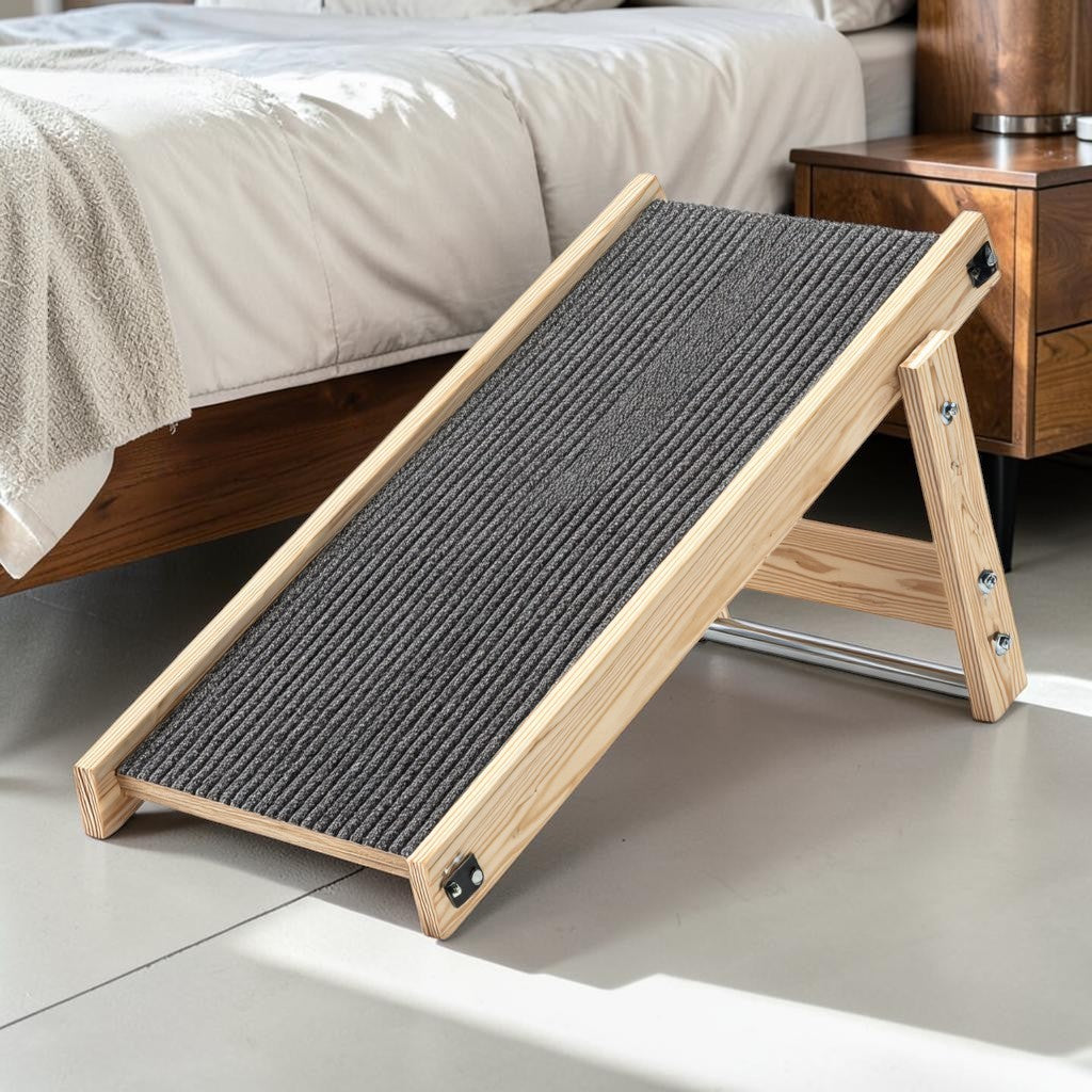 Skvonm Premium Adjustable Wooden Folding Pet Ramp
