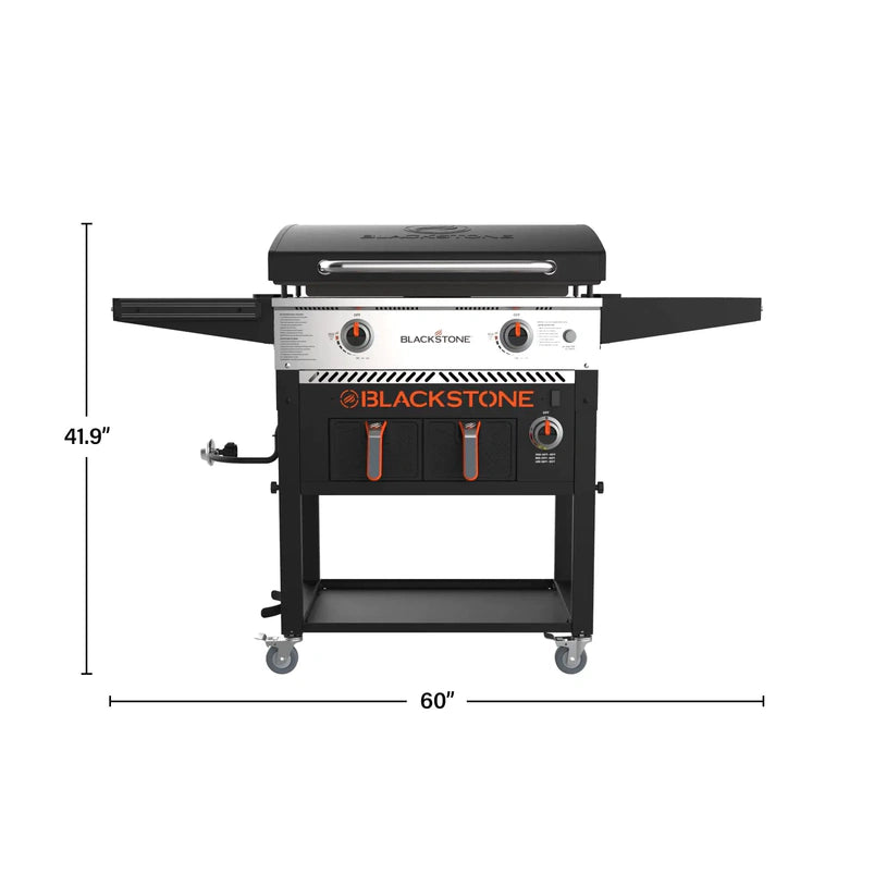 Clearance Sale,Blackstone 2-Burner 28" Griddle with Electric Air Fryer and Hood