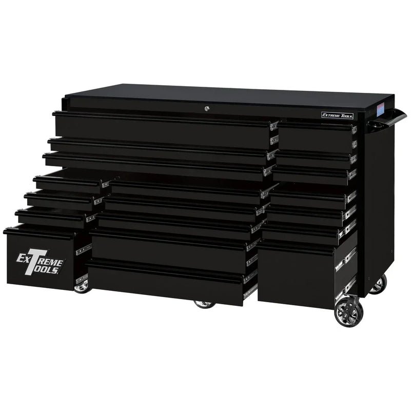 Extreme Tools RX250 Series 72-in x 30-in Roller Cabinet 19-Drawer 250 lb Drawer Slides