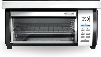 BLACK DECKER SpaceMaker Under Counter Toaster Oven, Digital Controls, Black/Stainless Steel, Fits 9 Pizza or 4 Slices