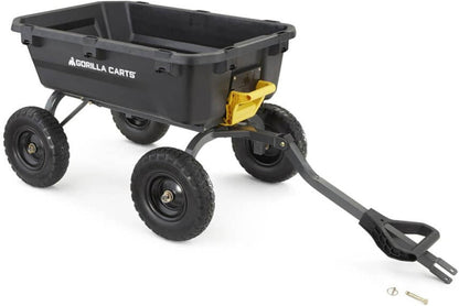 7GCG-NF Heavy-Duty Poly Dump Garden Cart with No-Flat Tires, 7 Cubic Feet, 1200-Pound Capacity, Black, Amazon Exclusive