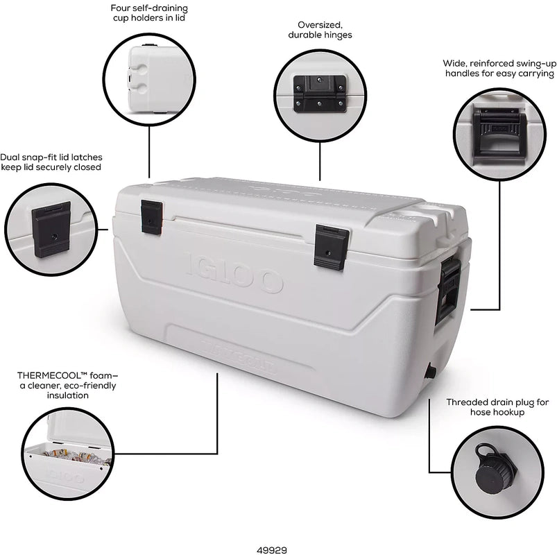Igloo MaxCold 152-qt. Cooler White 01